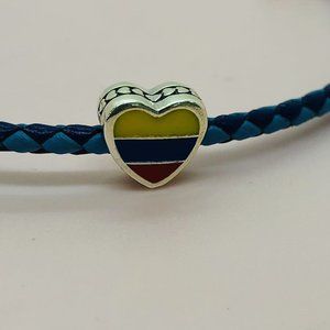 Colombia American Flag Exclusive Heart Charm